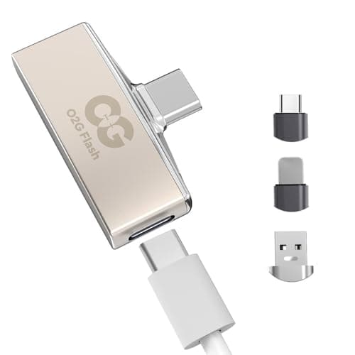 Photo Stick 128GB, USB 3.0 Flash Drive, Type-C Dual Connector with Charging Port, Charge While Backing Up, External Storage Compatible with iPhone, iPad, Android, PC