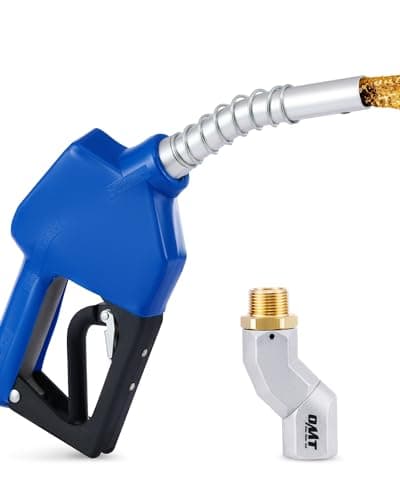 ORION MOTOR TECH Automatic Fuel Nozzle Kit, 3/4" NPT Auto Shut Off Fuel Nozzle with 360° Hose Swivel, Gas Fuel Transfer Refilling Nozzle with 13/16" Spout 16 gpm Flow Rate for Gasoline Diesel Kerosene