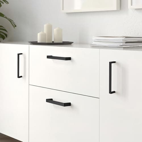 Synkylux 10 Pack Matte Black Cabinet Pulls 3-3/4-inch(96mm) Hole Center Kitchen Cabient Hardware Cabinet Handles Drawer Pulls,Cabinet Pulls,Cupboards, Dressers and Square Solid Metal Hardware - Thumbnail 5