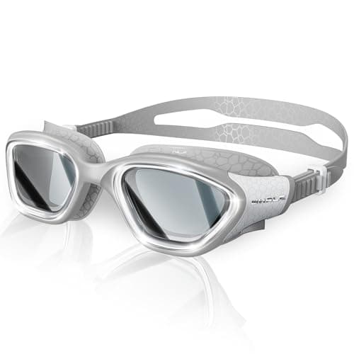 Whale Swim Goggles, HD Anti-Fog Goggles, Unisex | 100% UV Protection | Anti-Fog Design (Sea Salt Gray) - Image 1