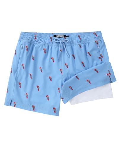 CoozySphere 5 Inch Men Swim Trunks with Compression Liner 5 Inch Quick Dry Breathable Pockets for Summer Beach Cruise Water Park S - Image 1