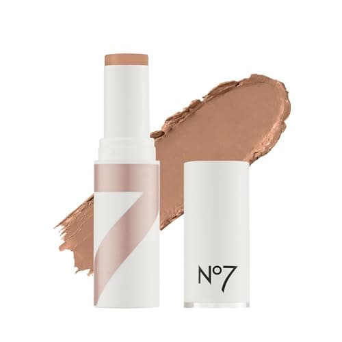 No7 Stay Perfect Foundation Stick - Long-Wear Cream Foundation with Medium, Buildable Coverage - Enriched with Squalene for a Hydrating, Non-Drying & Dewy Finish - Hazel (10g) - Image 1