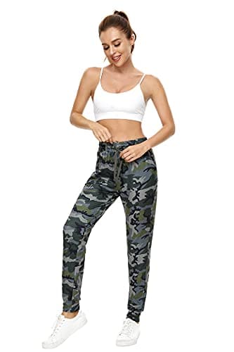 BATHRINS Women Tapered Joggers with Pockets – Casual Yoga High Waist Sweatpants - Thumbnail 5