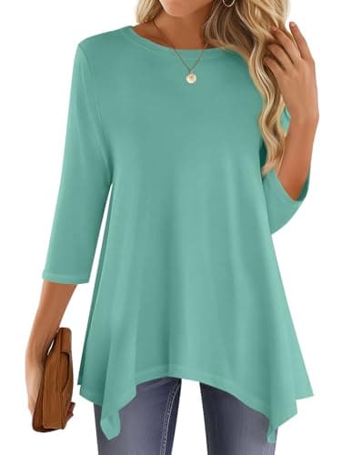 JUSTFASHIONNOW Plus Size Spring Clothes for Women 3X Blouses for Women Dressy Casual Cadetblue Shirt Womens Business Casual Work Tops（Green，3X-Large - Thumbnail 2