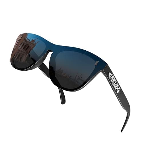 ROCKNIGHT Driving HD Sunglasses Men Polarized UV Protection Outdoor Anti Glare Business Sunglasses Black Frame