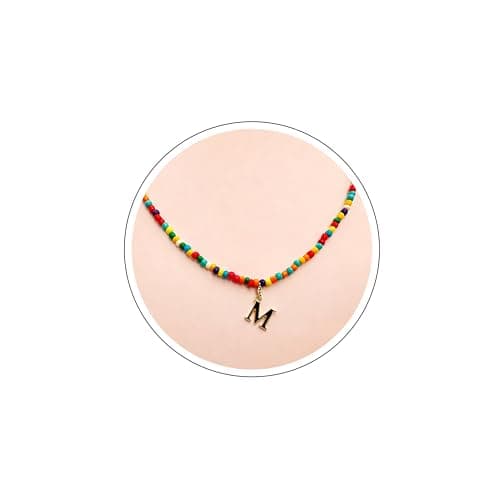 Graduation & Birthday Gifts for Teen Girls, 8-in-1 Colorful Beaded Initial Necklace, Interchangeable Letter Pendant Choker, Grad Keepsake Jewelry, Class of 2026 Party Favors for Tweens Kids Women - Image 1