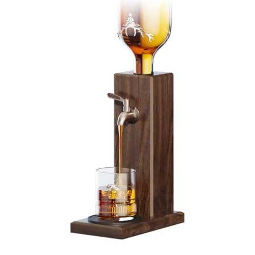 Ash Wood Whiskey Liquor Dispenser for Home Bar,Leakproof Alcohol Dispenser for Bourbon/Scotch,Includes Liquor Bottle Pour Spouts,Ideal Whiskey Gifts for Men (Father's Day,Birthday) Man Cave - Image 1