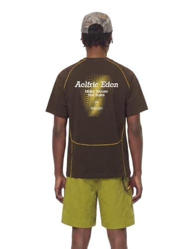 Aelfric Eden Oversized T Shirt for Men Women Quick Dry Moisture Graphic Streetwear Tee Loose Fit Short Sleeve Top Brown - Thumbnail 5