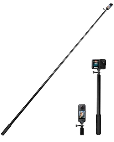 118" Invisible Long Selfie Stick Tripod,Action Camera Tripod,with Wireless Remote,Compatible with Gopro,DJI Osmo Action 5/3,Insta360 X5/X4/X3 ONEX2/RS,Cell Phone and Action Camera - Image 1