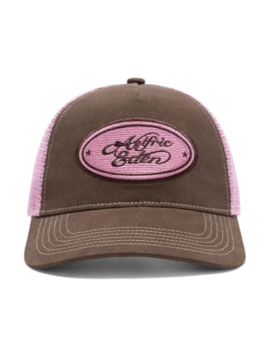 Aelfric Eden Trucker Hat Color Block Mesh Snapback Baseball Cap Brown Pink