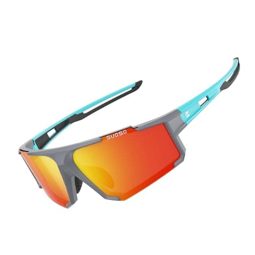 suoso Polarized Sports Sunglasses Men: UV400 Running Sunglasses for Women, Lightweight Fishing Baseball Cycling Glasses TR90 - Image 1