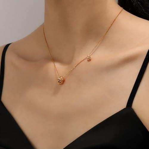 Orejorde Rose Flower Necklace, Cubic Rose Pendant Necklace for Women 2026 New Stainless Steel Dainty Floral Pendant Necklaces for Wife Girlfriend Daughter Sister Friends Birthday Mother`s Day Gift - Thumbnail 4