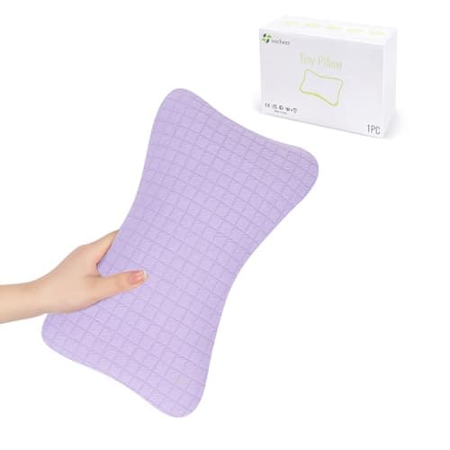 vocheer 11x7in Mini Travel Pillow, Small Pillows for Resting, Tiny Pillows for Neck, Wrist, Lumbar and Knee, Pets Pillow, Cotton, Cover Removable, Machine Washable (Purple-1PC) - Image 1