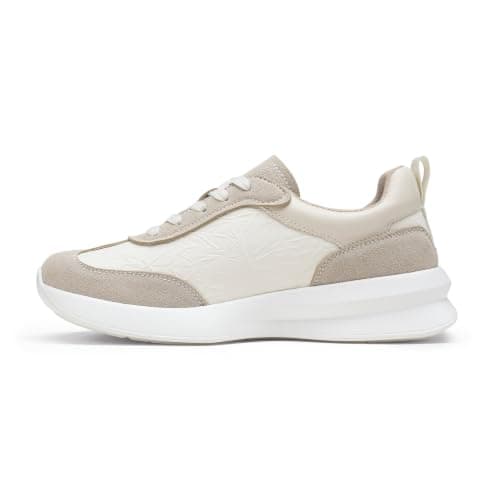 Vepose Women's Beige PU Suede Retro Platform Sneakers, Size 10, 8216 - Thumbnail 4