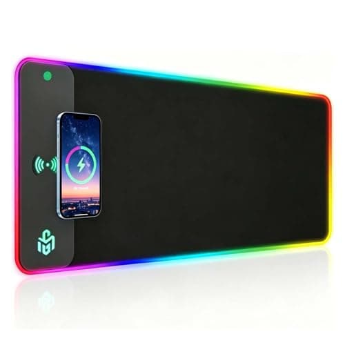 Mouse Pad Gaming Wireless Charging, 800x300x4mm, Black - Image 1