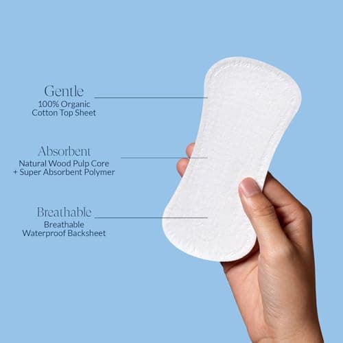 Rpe Life 100% Organic Panty Liners for Women-120ct, Ultra Thin Cotton Cover, Regular Pantiliners, Light Absorbency, Unscented Barely There Pantie Liners (Regular Liner, Size 1, 120ct) - Thumbnail 6