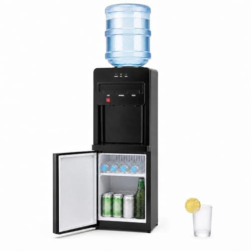 Neliangia Top Loading Water Dispenser 5 Gallon - Hot, Cold & Room Temp Water Water Cooler for Home/Office/Gym - 2-in-1 Water Dispenser with Refrigerated Cabinet,Child Safety Lock - Image 1