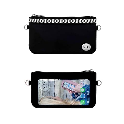 Save the Girls Phone Purse Catchy Clutch with Wristlet Strap (Black) – Functional Clutch Purse & Crossbody Bags for Women, Sporty Purses for Women Trendy, Hands-Free Zippered Bags and Wristlet Lanyard - Thumbnail 2
