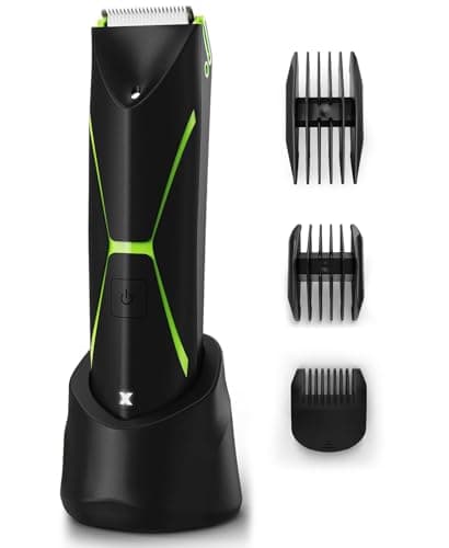 Electric Body Hair Trimmer for Men: Manscape Ball Trimmer Waterproof Pubic Hair Groomer Cordless Rechargeable Groin Shaver Replaceable Blade Wet/Dry Hygiene Razor Portable Body Grooming Travel - Image 1