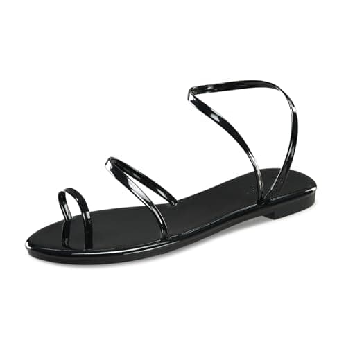 StillFancxy Strappy Sandals for Women Dressy Greek Sandals Flat Sandals for Women Comfortable Beach Sandals Casual Slip-On Shoes - Image 1