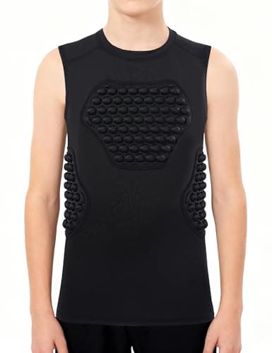 Roadbox Baseball Chest Protector Youth, Padded Compression Shirt Heart Guard Sternum Rib Gear for Football Softball Lacrosse - Thumbnail 2