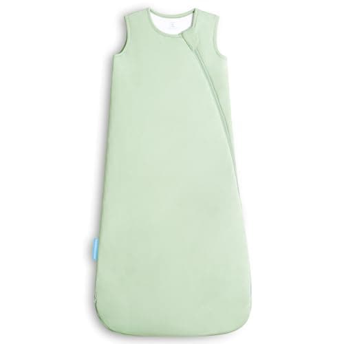 BAMBOOSNUG Soft Breathable Sleep Sack 0-3 Months, 1.0 TOG Bamboo Viscose Wearable Blanket Baby, Baby Sleeping Bag with 2-Way Zipper, Sage - Image 1