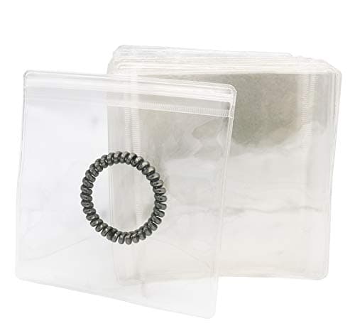 DYMSUP 30 Pcs Anti Tarnish Small Jewelry Bags, Clear Plastic Travel Jewelry Storage Book Organizer Holder Organizer for Ring, Earrings, Necklace, Bracelet and Bead