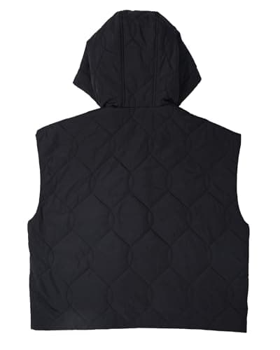 OctMoon Women’s Vest Hooded Puffer Jacket – Lightweight Vests for Women Zip Up Sleeveless Coat, Warm Vest for Women with Pockets – Winter Vests for Women & Fall Fashion-Black - Thumbnail 4