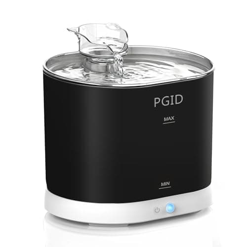 PGID Cordless Cat Water Fountain for Drinking, 5000mah Battery Operated Pet Dog Water Fountain, 74oz/2.2L Automatic Cat Water Dispenser for Cats Dog Indoor Outdoor
