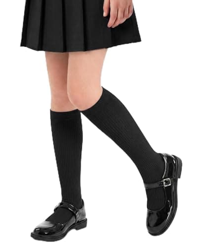 3 Pairs Girls Knee High Socks School Uniform Daily Wear 4-14Y Cotton Sock - Image 1