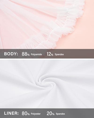 Stelle Women's High Waist Athletic Skorts with Shorts Pockets Ruffle Flowy Mini Cake Skirt Layered Pleated Cute Casual Summer (White,XS) - Thumbnail 4