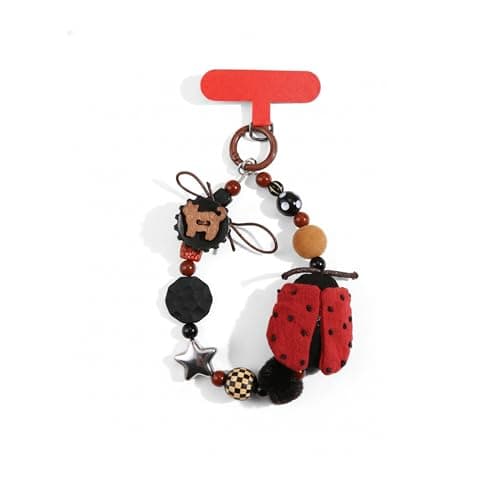 Jekvill Beaded Phone Charm strap - Detachable Anti Theft Strap - Phone Chain Wristlet - Suitable for mobile Phones Earphones Cameras Bags Keychains Detachable Anti Theft Strap Hands-Free for Women - Image 1