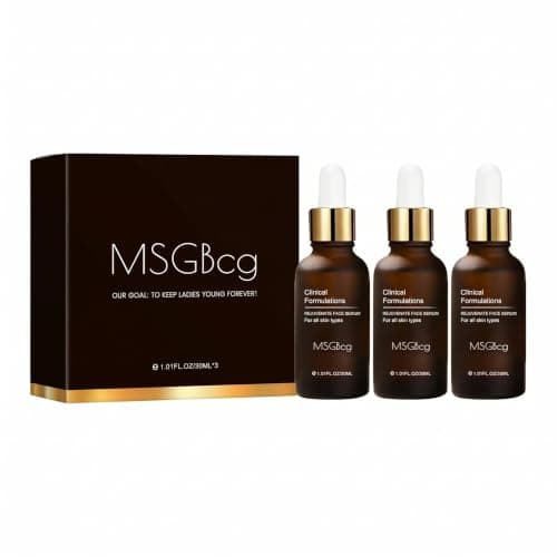 3PCS：MSGBcg Ageless Rejuvenate Face Serum，Instant Face Lift & Anti Wrinkle Firming Serum for Reduce Wrinkles - Fine Lines - Plumping Skin，12% Vitamin c + 1% Hyaluronic Acid Formula for All Skin Types - Image 1