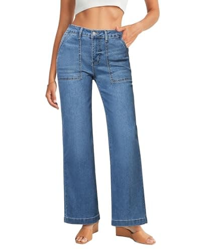 GRAPENT Jeans for Women Plus Sweat Pants Jeans Women Medium Blue Size XX-Large US 20 to 22 - Image 1