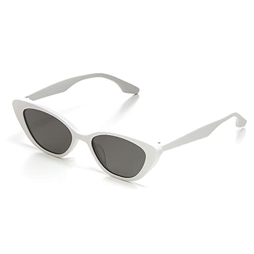 isheep Retro Narrow Cat-Eye Sunglasses (SIS-16-WH) – Slim Vintage Style, Unisex, UV400 Protection, Lightweight Fashion Eyewear - Image 1