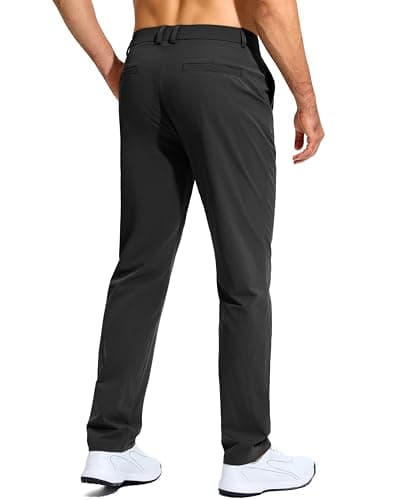 G Gradual Mens Golf Pants Stretch Dress Casual Pants 30"/32"/34" Lightweight Work Travel Slacks for Men with 4 Pockets(Black,L32.W32) - Thumbnail 4