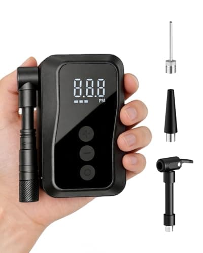 MEGAWHEELS Mini Bike Pump, 25s Fast Inflate Mini Bike Tire Pump with Gauge, 150PSI Portable Bike Pump with Presta and Schrader Valve for City Bike, Road Bike, Mountain Bike, Motorcycle