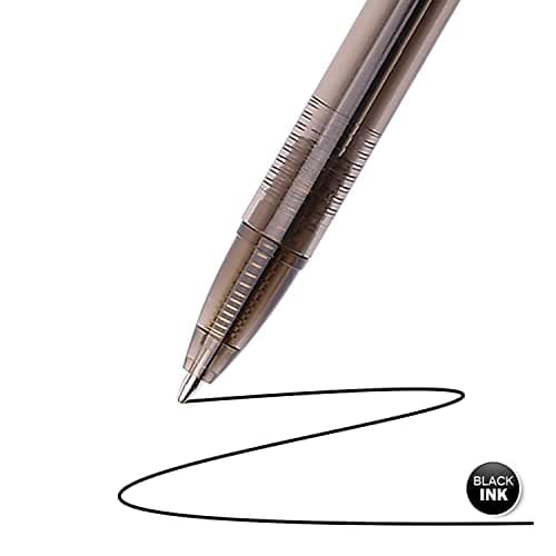 Sikao Black Pens Bulk 60 Pack –Smooth Writing 1.0mm Click Black Ballpoint Pens with Translucent Barrel, Reliable Bulk Pens for Office, School, Home & Restaurant Server Use - Thumbnail 4