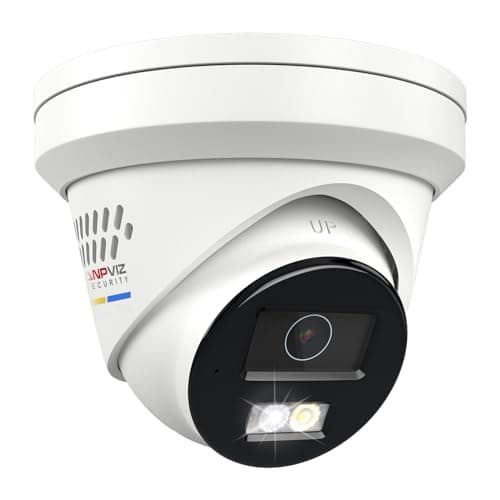 Anpviz 8MP IP PoE Camera, Strobe Light and Audio Alarm, Metal Turret 4K Security Camera Outdoor, 2 Way Audio, Color Night Vision, Human/Vehicle Detection, IP67 Waterproof, 2.8mm Lens, IPC-D3683WD-SA