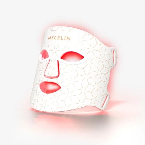MEGELIN 7 Colors Led Light Therapy Facial Mask, Face Light Therapy Mask for Face, Reduce Wrinkles Smooth Skin, Infrared Light Skin Rejuvenation(White) - Image 1
