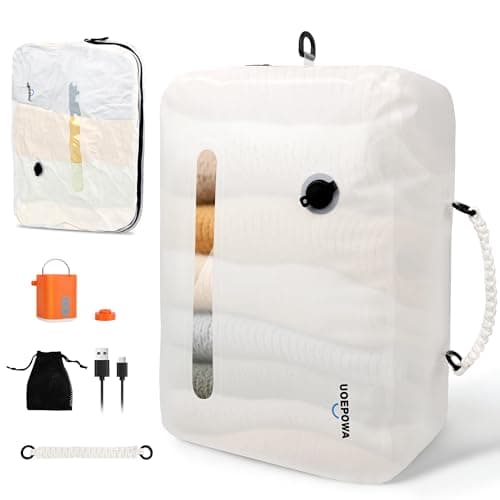 Travel Vacuum Bags with Pump, 33L Vacuum Seal Bags for Clothing, IPX8 Waterproof Vacuum Storage Bags with Handle for Luggage, Backpack, Suitcase, Home & Outdoor - Image 1