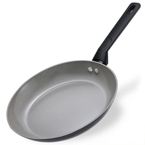 UFIRE 9.5 Inch Nonstick Frying Pan Skillet, Ceramic Frying Pan, Non Toxic Healthy Ceramic Coating, Suitable for All Stovetops, PTFE PFOA PFOS Free, Black - Image 1