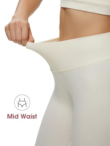 NANJI Seamless Leggings for Women - Scrunch Butt Lifting No Front Seam Mid Waist Squat Proof Active Workout Gym Yoga Pants (Small, Cannoli Cream) - Thumbnail 3