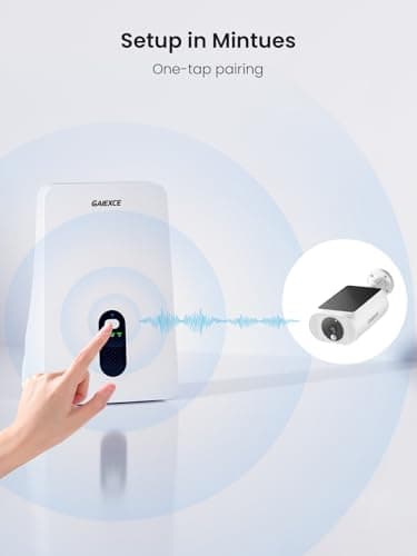 Gaiexce Solar Security Cameras Wireless Outdoor 4 Cam Kit Expadable to 10H, No Subscription Cameras for Home Security System, 64G Local Storage, 2.4G &5G WiFi, 2K Color Night Vision Two-Way Audio IP66 - Thumbnail 5