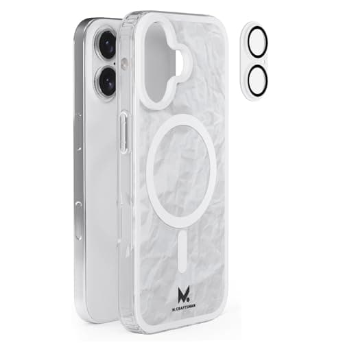 M.Craftsman iPhone 17 Case with Camera Lens Protector in Aerospace-Grade Aluminum, Lightweight Shockproof Hybrid Cover, Stylish Slim Dual-Layer Design, Anti Yellow, Compatible with MagSafe, 6.3 inch - Image 1