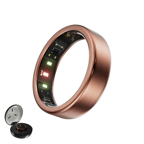 Orvyna Titanium Smart Ring for Women & Men, Ultra-Light Sleep Tracker with Heart Rate & SpO2 Monitoring, No Subscription, Comfortable for Everyday Wear (Rose Gold 9)