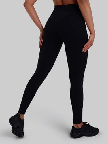 Sunzel High Waist Leggings for Women, Thong Seams Glute Sculpting Squat Proof Compression Yoga Pants for Workout Gym Running 25” Inseam Black X-Small - Thumbnail 4