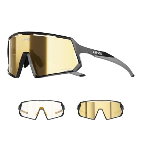 KAPVOE Anti-fog Photochromic Cycling Glasses Men Women Clear Mountain Bike Sunglasses Transition Sports Triathlon MTB K164 - Image 1
