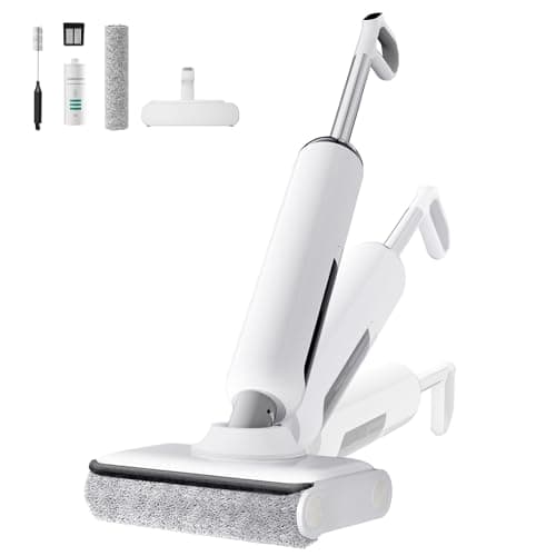Cordless Wet Dry Vacuum Cleaner, 23KPa Vacuum Mop for Hard Floors, Up to 45 Min Runtime, 180° Lay-Flat Design with Hot Water Self-Cleaning & 185°F Hot Air Drying, Anti-Tangle Brush for Pet Hair - Image 1