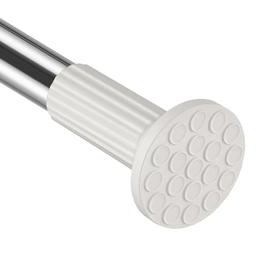 ZOCONE Shower Curtain Rods 51-148 In(4.25-12Ft), Tension Curtain Rods No Drilling, Heavy Duty Long Tension Rod, Outdoor Curtain Rods for Patio, Curtain Pole Christmas Garland Rod, Stainless Steel